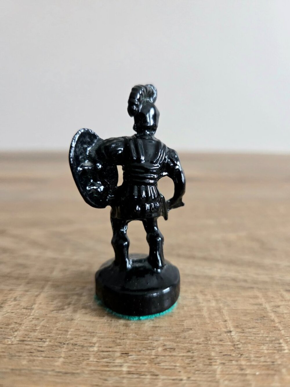 Vintage Roman Chess Replacement Pieces Black Metal Pawn Figure - Picture 3 of 5